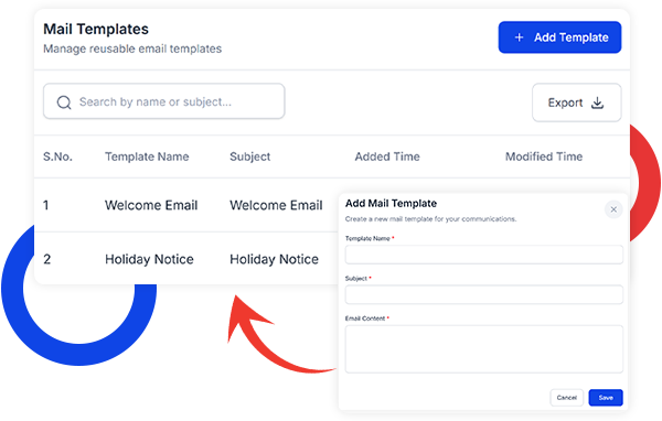 Utilise Mail Templates