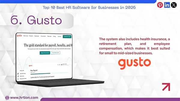 Gusto homepage