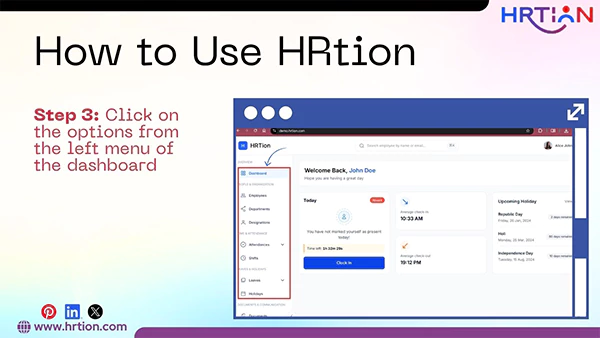 HRtion dashboard options