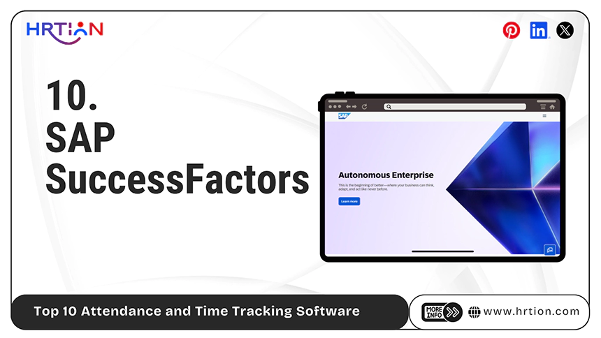 Top 10 Attendance and Time Tracking Software SAP SuccessFactors