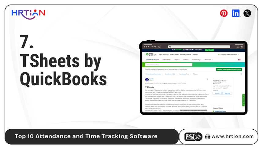 Top 10 Attendance and Time Tracking Software TSheets by QuickBooks