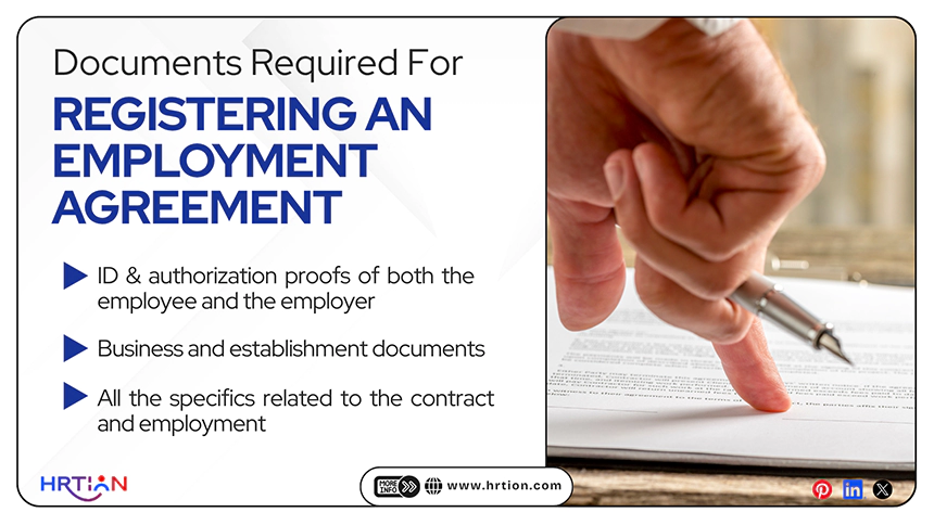 Documents Required For Registering an Employment Agreement