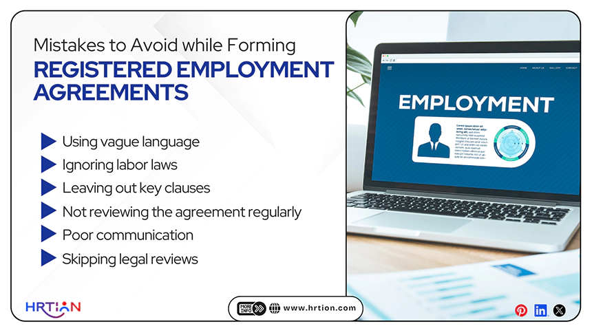 Mistakes to Avoid while Forming Registered Employment Agreements