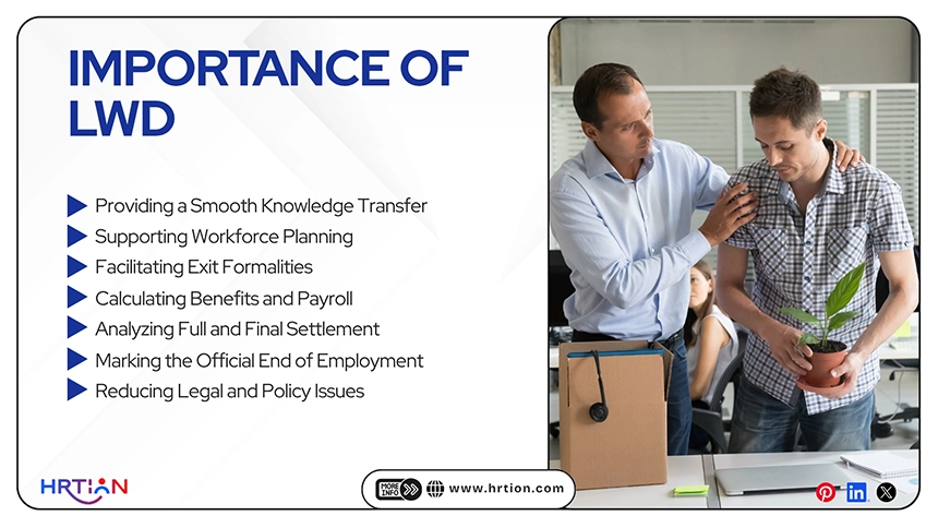 These seven points highlights the Importance of LWD on which an employee completes their final work