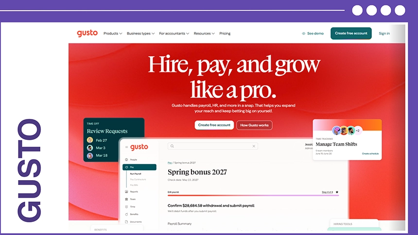 Gusto payroll and HR