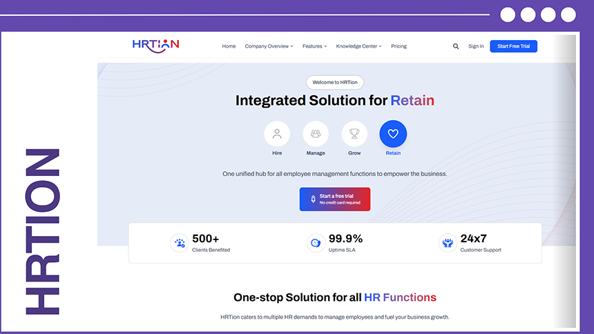 HRTion is No.1 Budget HR Software